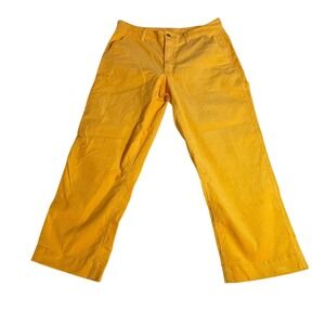 The North Face Women Relaxed Fit Corduroy Cargo Pants Yellow Size 12